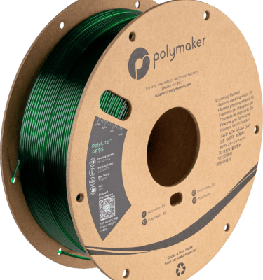 PETG translúcido PolyLite™ Translucent Green 1.75 mm 1KG